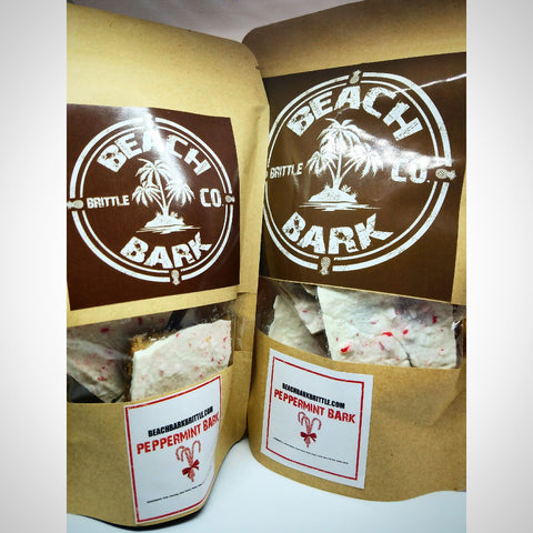 Peppermint BEACH BARK® - 1/4 lb & 1/2 lb Resealable Snack Bags